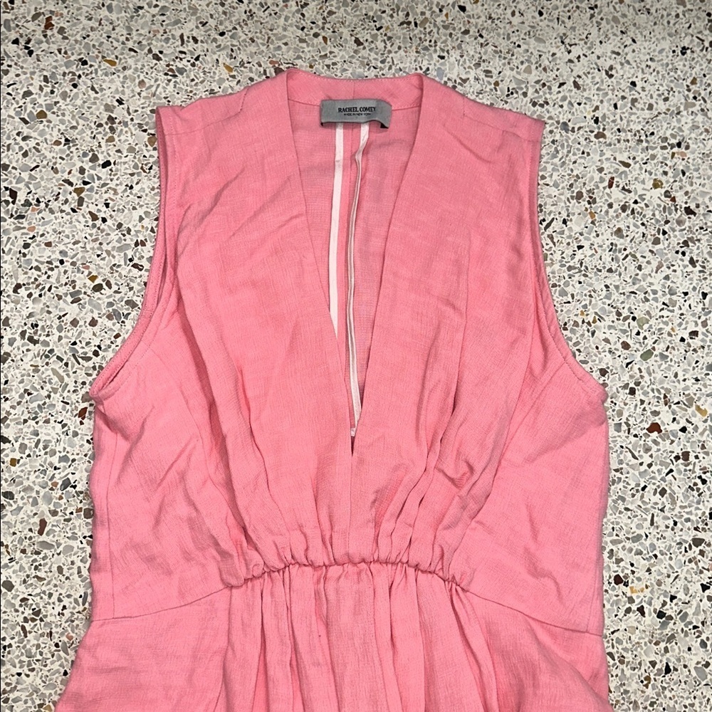Rachel Comey Ventosa light pink midi maxi dress 6 linen blend sleeveless